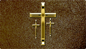 DNSEMP-C-517-GD-SH-BR Empire Corner Gold 3 Crosses Shim Brown